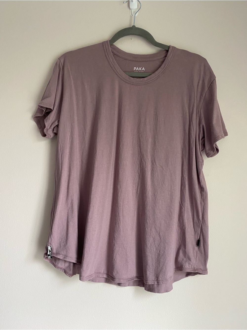 Paka Apparel Women’s XXL Mauve Alpaca Blend T-Shirt Tee
